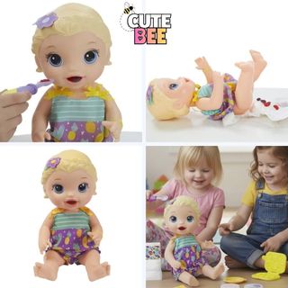 Đồ chơi búp bê Baby Alive - Bé Lily tập ăn dặm xuất dư, không hộp CUTE BEE