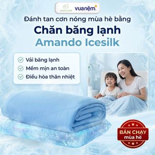 Chăn Điều Hòa Cao Cấp, Mền Hè Amando Ice Silk Lõi Bông Nhẹ Mềm Thoáng Dễ Vệ Sinh Goodnight Vua Nệm