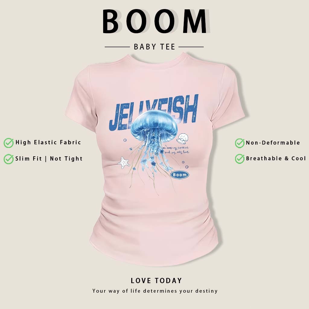 BOOM🔥 Áo Baby Tee Nữ Cotton Ôm Body-Áo Thun Ngắn Tay Y2K In Hình Phong Cách Mới Mùa Hè, Ôm Cổ Tròn Hàng Đầu phong cá #23