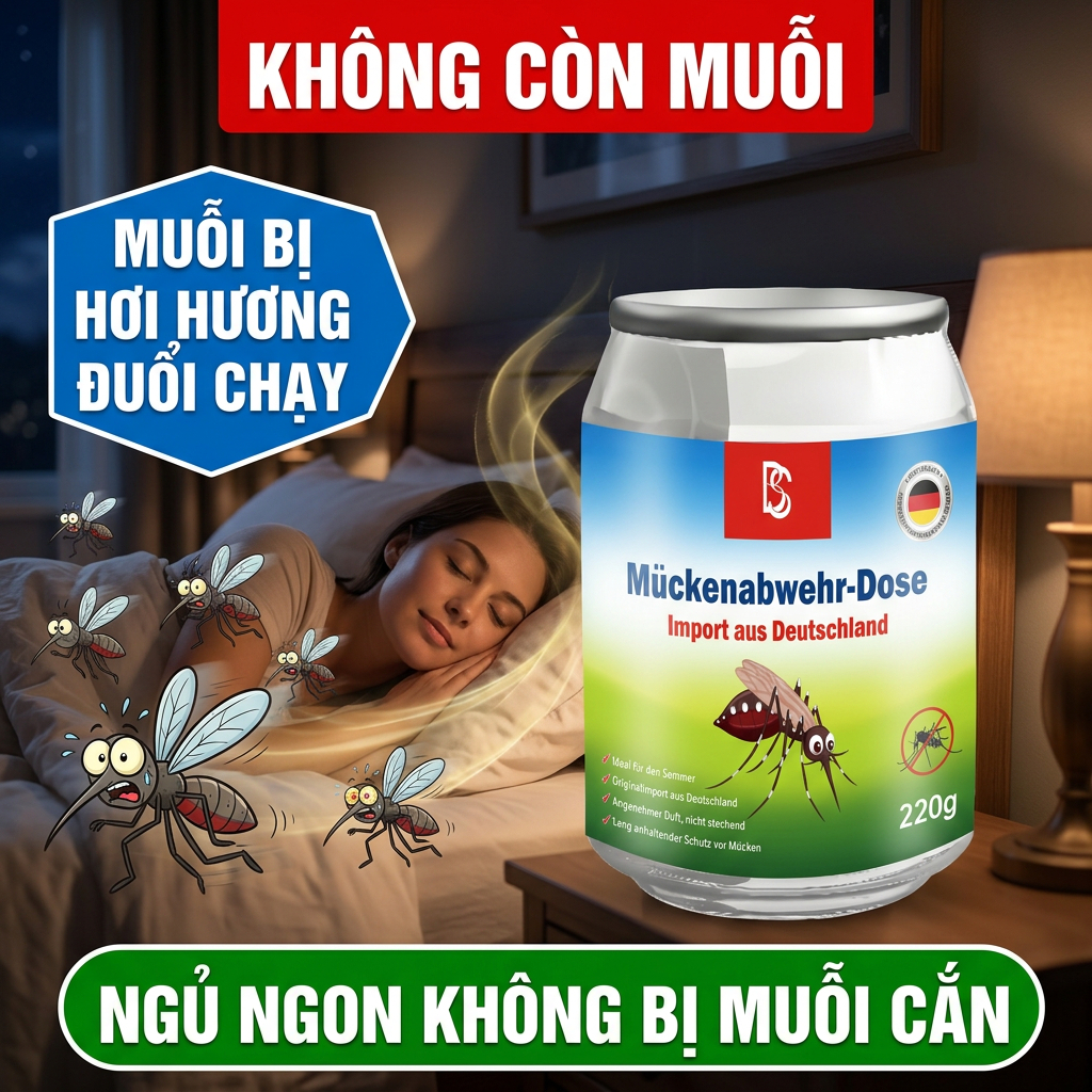 🦟 Hiệu quả ngay, muỗi tránh xa 🦟 Gel xua muỗi, gel chống muỗi, sản phẩm Đức, chất lượng cao, mua 2 tặng 1