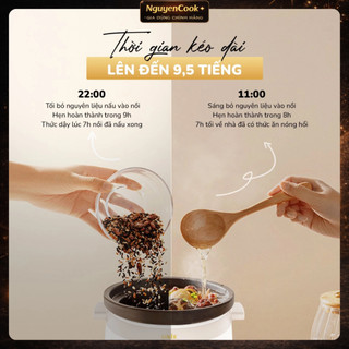 [CHÍNH HÃNG] Nồi kho hầm UNIE USC308 dung tích 3L, lòng nồi gốm tử sa, 8 chức năng kho hầmNGUYENCOOK