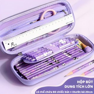 Hộp Bút Học Sinh 3D Hoạt Hình – Hộp Đựng Bút Đa Ngăn, Dung Tích Lớn, Dễ Thương Cho Bé