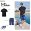 Quần short jeans nam MASCULINE MSJ603 - Kiểu dáng cổ điển chất vải cotton thoáng mát bền màu
