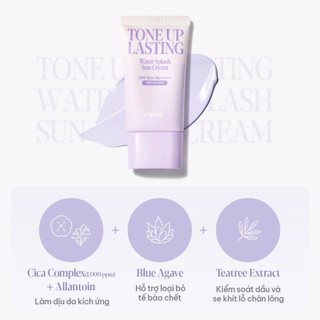 Kem Chống Nắng Espoir KCN Nâng Tone Dưỡng Da Espoir Water Splash Cica Tone Up Sun Cream SPF50+ PA++++ - Skinora Beauty