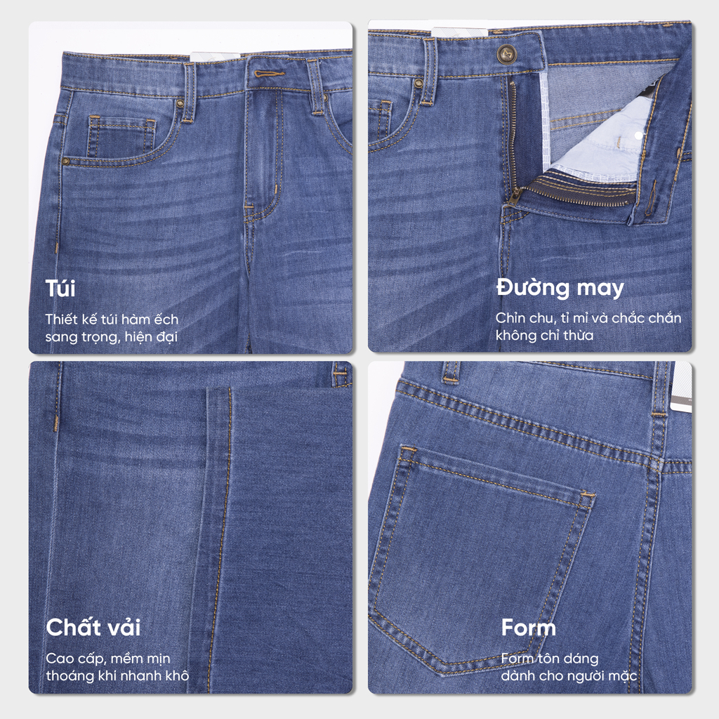 Quần short jeans nam cao cấp MASCULINE MSJ600 - Kiểu dáng trẻ trung năng động phong cách