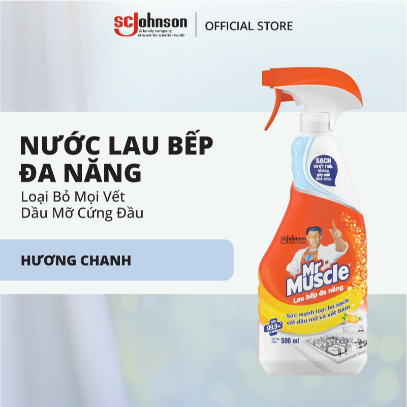 Thiết Kế Của Mr Muscle Nước Lau Bếp Đa Năng Hương Chanh Tẩy Sạch Vết Dầu Mỡ 500Ml Cao Cấp