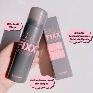 Xịt Khóa Nền Fixx So.Natural All Day Setting Fixx Xịt Khóa Cố Định Makeup Fixx So.Natural Lâu Trôi - Skinora Beauty
