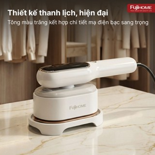 Bàn là (bàn ủi) hơi nước cầm tay Fujihome SI718AW Thiết kế trắng mạ bạc – Thanh lịch & cao cấp