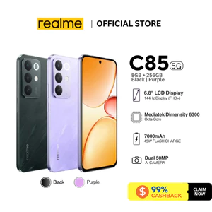 REALME C85 5G 8GB+256GB | Dimensity 6300 | Pin 7000mAh bền bỉ | Màn hình 144Hz siêu mượt 1200nits | Camera 50MP AI