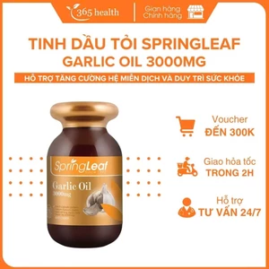 Viên Uống Tinh Dầu Tỏi SpringLeaf Garlic Oil 3000mg (Hộp 360 viên) Hỗ Trợ Tăng Cường Hệ Miễn Dịch