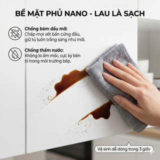 Nido Tủ Treo Tường Tủ Bếp 130cm Chống Bám Dầu Mỡ Dễ Lau Chùi Cho Nhà Bếp Hiện Đại
