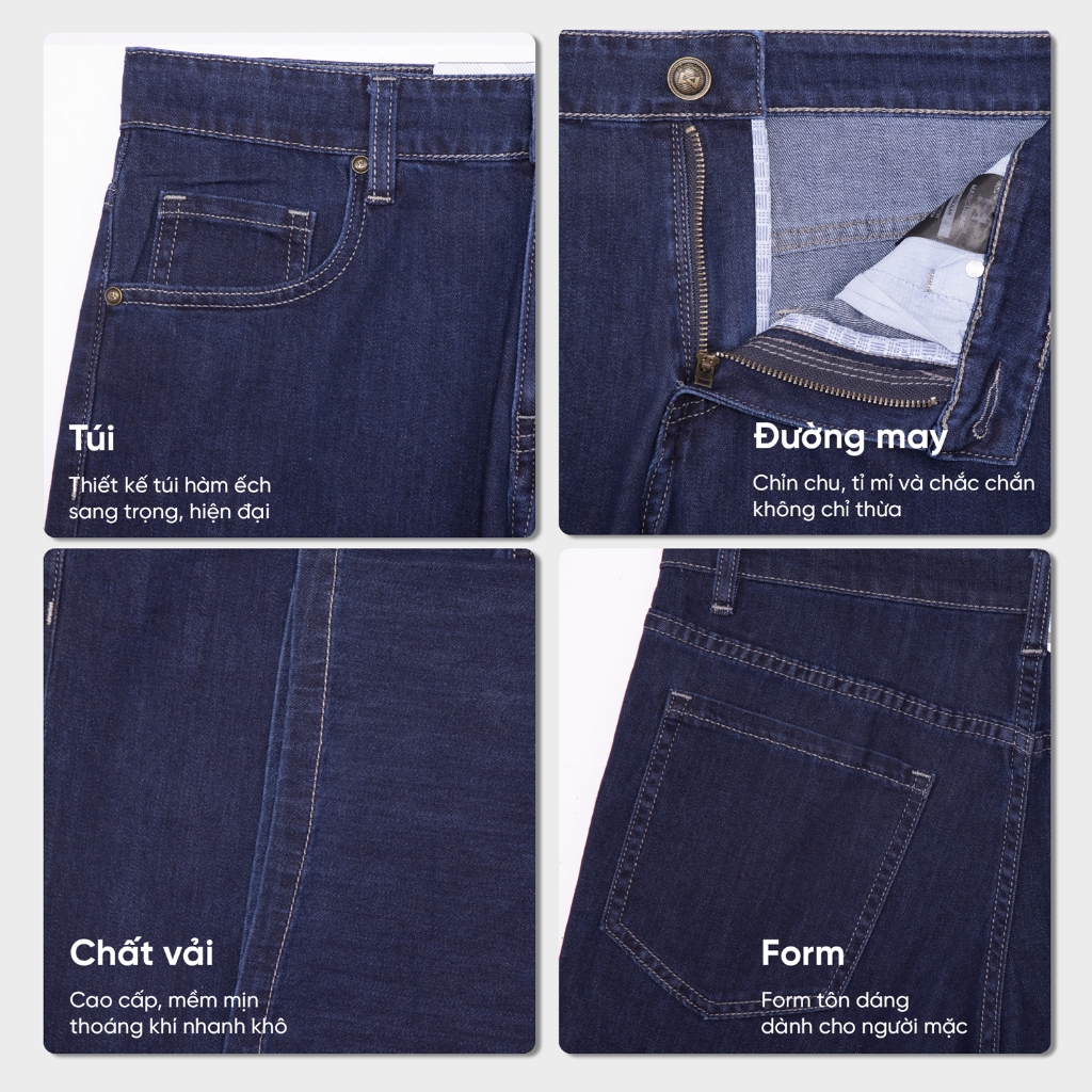 Quần short jeans nam cao cấp MASCULINE MSJ602 - Chất liệu thoáng mát co giãn nhẹ phom Regular Fit