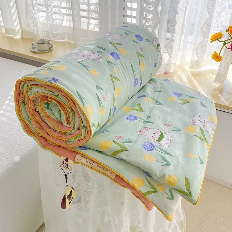 Chăn Hè Cotton Đũi Hàn Quốc kích thước 1m8x2m mền hè đũi siêu mát lạnh mùa hè
