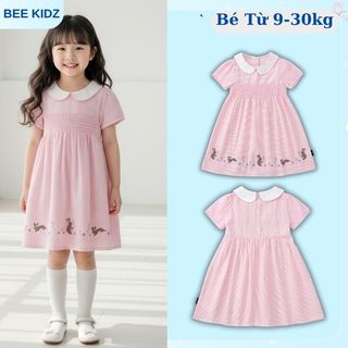 [BST VÁY HỒNG 2026] Váy Hè Bé Gái, Váy Tone Hồng Thiết Kế Tiểu Thư Chất Liệu Cotton Mềm Mát