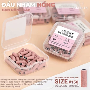 Đầu Mài Nhám Hồng Angelica Size 150 Mịn Trung Bình - Phù hợp Làm Mịn Bề Mặt Sau Khi Xử Lý Phần Thô