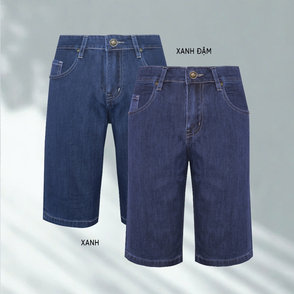 Quần short jeans nam cao cấp MASCULINE MSJ602 - Chất liệu thoáng mát co giãn nhẹ phom Regular Fit