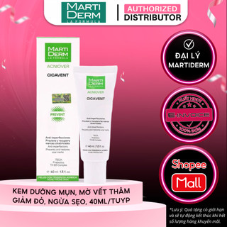 Kem Dưỡng Giảm Mụn, Ngừa Sẹo Đặc Biệt Hỗ Trợ Mờ Vết Thâm MartiDerm Acniover Cicavent 40ml