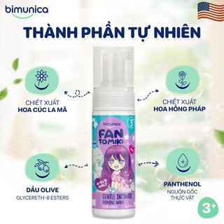 Bọt Vệ Sinh Bimunica FantoMiki Cho Bé Gái Từ 3 Tuổi 150ml – Làm Sạch Dịu Nhẹ
