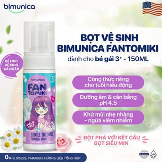 Bọt Vệ Sinh Bimunica FantoMiki Cho Bé Gái Từ 3 Tuổi 150ml – Làm Sạch Dịu Nhẹ