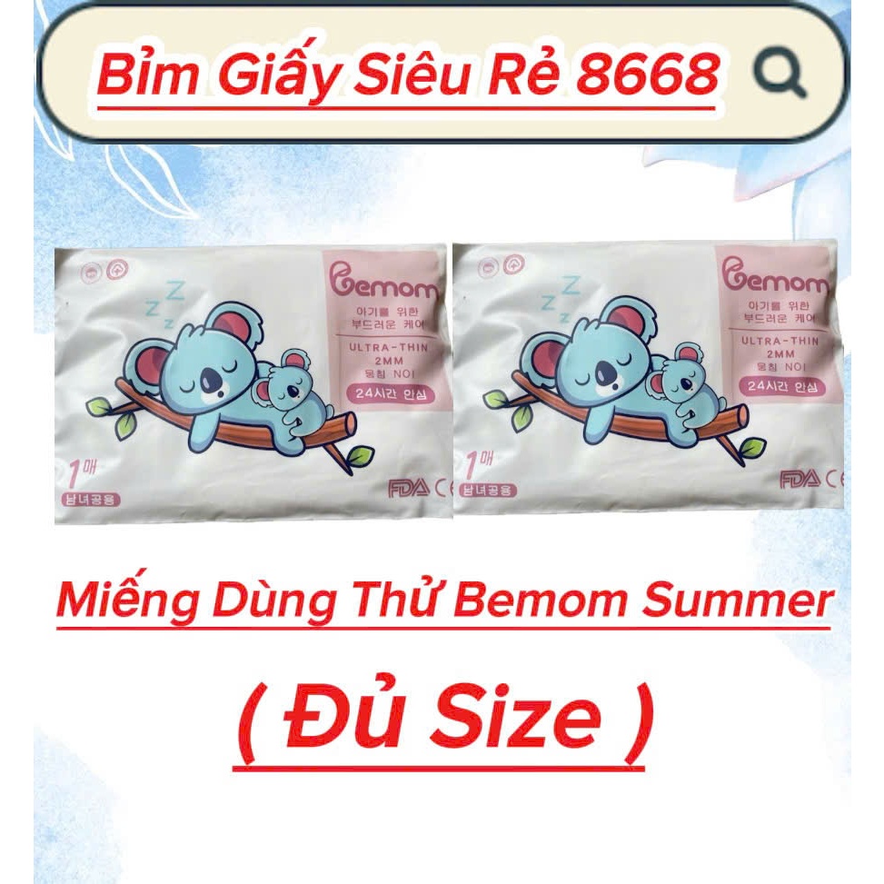 (COMBO 10 Miếng Siêu RẺ) Miếng Dùng Thử Bemom Summer Hàn Quốc Cao Cấp Đủ Size