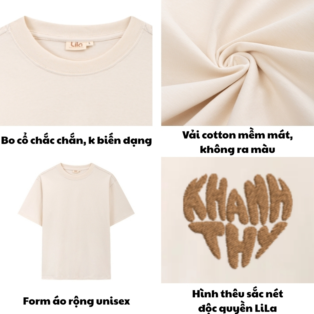 [Hoả tốc] Áo thun thêu tên hình trái tim, áo phông nam nữ form rộng vải cotton thoáng mát quà tặng người yêu, bạn thân