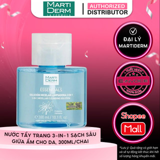 Nước Tẩy Trang Toàn Năng Martiderm Essentials Micellar Cleansing Solution 3 In 1 300ml