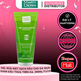 Gel Rửa Mặt Sạch Sâu Dành Riêng Cho Da Dầu Mụn MartiDerm Acniover Purifying Gel  200ml