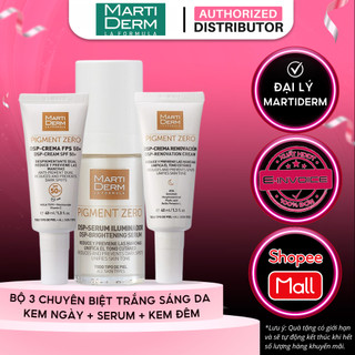 Bộ Sản Phẩm Làm Sáng & Mờ Đốm Sắc Tố - MartiDerm Pigment Zero DSP SPF50/DSP Renovation/DSP Illuminator