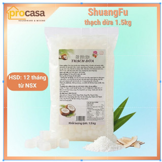 BODUO - Thạch Dừa 1kg - Hạt nhỏ - dùng được ống hút – Topping Pha Chế Trà Sữa, Cà Phê, Ăn Vặt – Vị Dừa Giòn Ngon