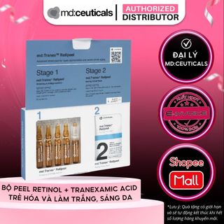 Bộ Tinh Chất Peel Retinol Thay Da Sinh Học Giảm Nám, Sáng Da Md:Ceuticals Tranex Retipeel
