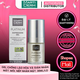 Gel Dưỡng Làm Đầy Rãnh, Giảm Nhăn Đuôi Mắt & Khóe Miệng - MartiDerm Platinum Expression Gel 15ml