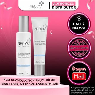 Lotion Và Kem Dưỡng Phục Hồi Sau Laser, Meso, Peel Neova Cu3 Tissue Repair 60ml & Neova Cu3 Recovery Lotion 100ml