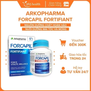 FORCAPIL FORTIFIANT Arkopharma 60 Viên - Viên uống hỗ trợ tóc chắc khỏe, cải thiện tóc yếu, gãy rụng