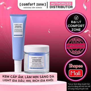 Kem Dưỡng Comfort Zone Giúp Cấp Ẩm Sâu, Sáng Da Hydramemory Rich Sorbet Cream 50ml / Light Sorbet Cream 60ml