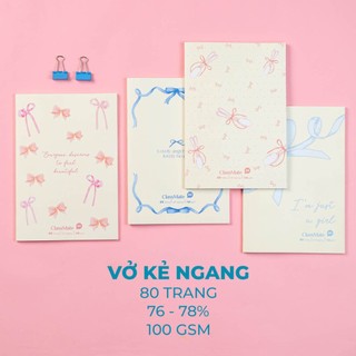 [Giảm 7K] Combo 5/10 Vở Kẻ Ngang Classmate Happy Day B5 80/120/200Trang, Bìa Dày Chống Nước Cho Học Sinh Sinh Viên