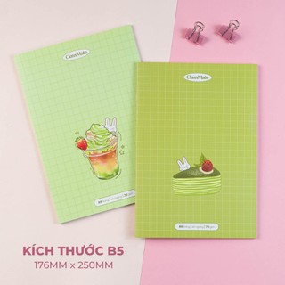 [GIẢM 5K] Vở Kẻ Ngang Classmate Matcha - Bơ  80/120Trang, Bìa Dày Chống Nước, Giấy Ăn Mực 70gsm Cho Học Sinh, Sinh Viên