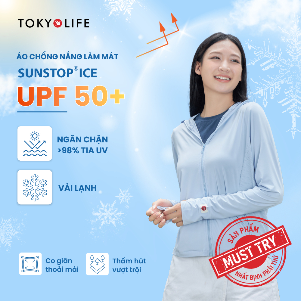 [TOKYOLIFE x KOL] Áo Khoác Chống Nắng Chống Tia UV Nữ Sunstop Ice Mát Lạnh Thoáng Khí 40000092 F9UVJ089P - TOKYOLIFE