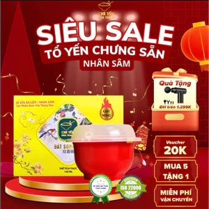 YẾN TỰ SÔI BÁT VÀNG - NHÂN SÂM HÀN QUỐC - 100% YẾN THẬT - 44.8 GRAM YẾN TƯƠI + QUÀ TẶNG