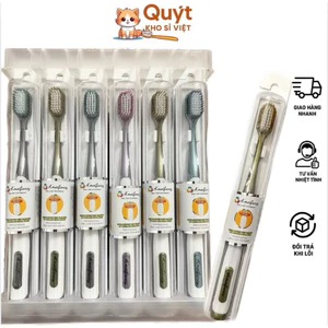 Combo 5 bàn chải đánh răng Adongfresh lông mềm kèm hộp nhựa tiện lợi B822