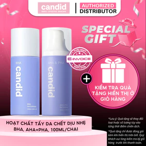 Gel Tẩy Tế Bào Chết Giúp Da Mịn Màng Candid BHA/ AHA & PHA 100ml