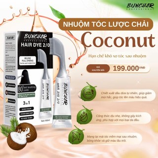 Nhuộm Phủ Bạc Bunchar 3in1 Nhuộm Đen,Nhuộm Nâu Tóc Nhanh Hương Thảo Dược, Không xót , Không Lem