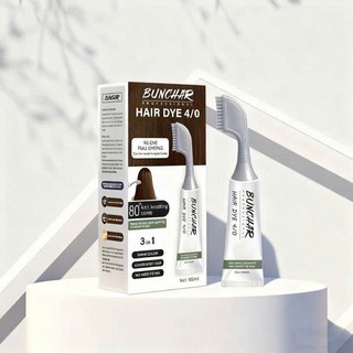 Nhuộm Phủ Bạc Bunchar 3in1 Nhuộm Đen,Nhuộm Nâu Tóc Nhanh Hương Thảo Dược, Không xót , Không Lem