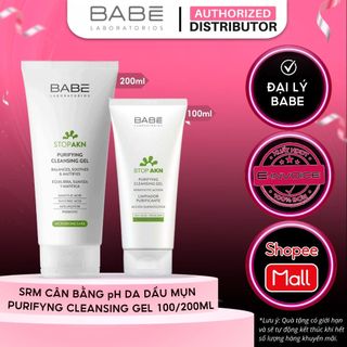 Sữa Rửa Mặt Dành Cho Da Dầu Mụn BABE Stop AKN Purifying Cleansing Gel