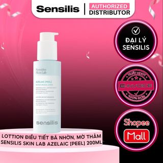 Lotion tẩy da chết với Aze cho da nhạy cảm giúp giảm dầu, mụn, thâm đỏ Sensilis Azelaic [Peel]