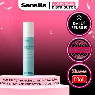 Kem Dưỡng Chứa Retinal Tái Tạo Da, Giảm Dầu, Mụn Sensilis Pure Age Perfection [Retinal]