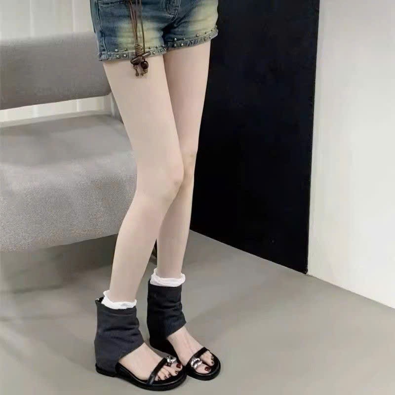 (Sẵn kaki 40) Dép Sandal Nữ Kiểu La Mã Đế Xuồng Basic Sành Điệu Dễ Phối Đồ Phong Cách Hàn Quốc