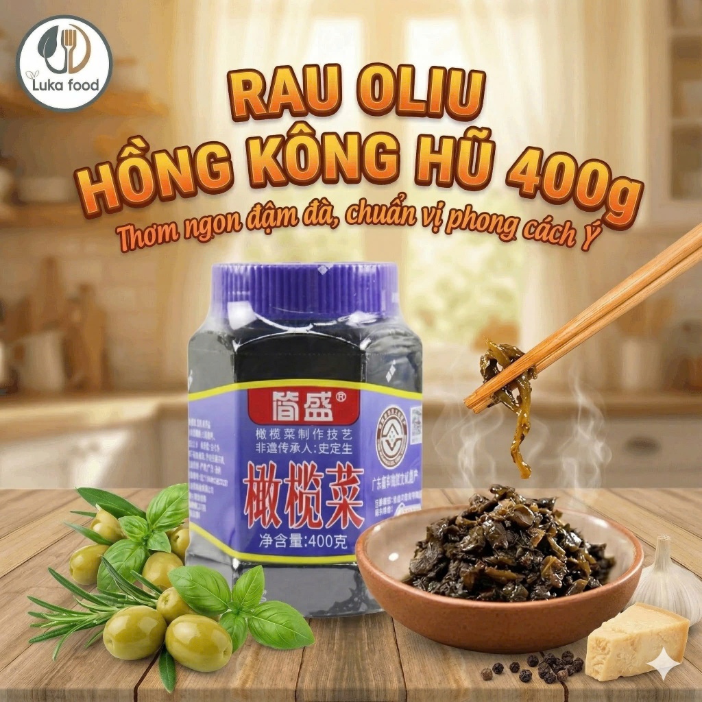 Rau Oliu Hồng Kông Hũ 450g Món Ăn Kèm Siêu Ngon