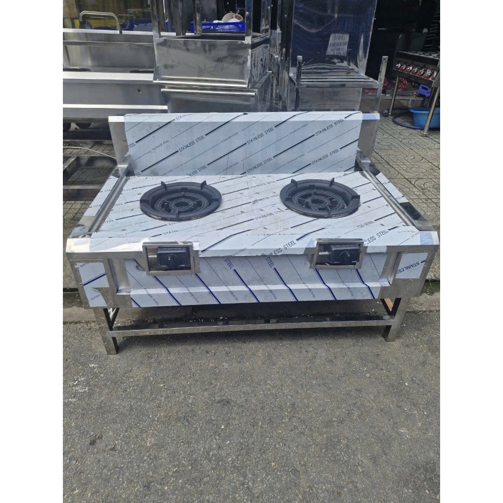 Bàn Bếp Gas Công Nghiệp 2 Họng Inox – Chịu Nhiệt Cao, Dành Cho Nhà Hàng & Quán Ăn