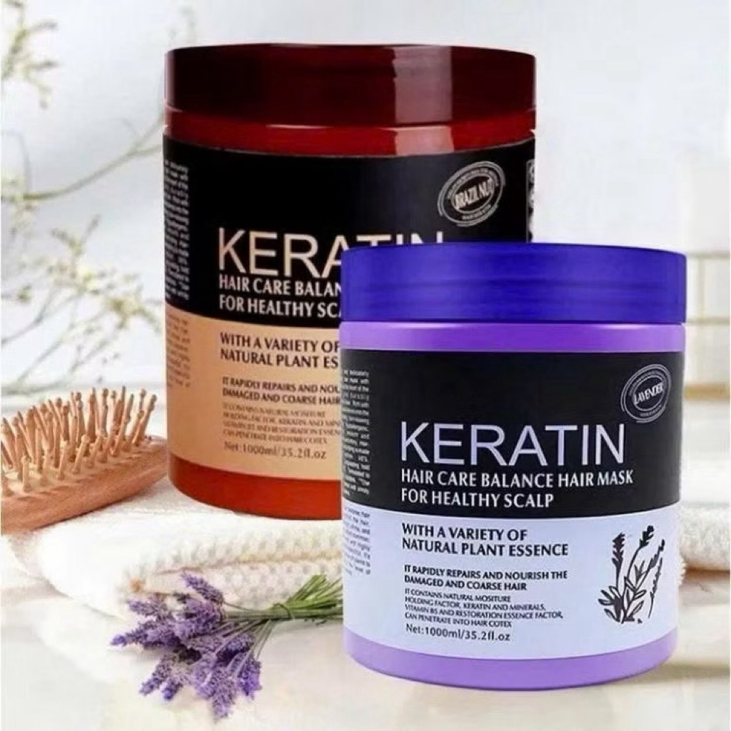 Sale 50% Kem Ủ Tóc KERATIN COLLAGEN 1000ML Lavender dầu xả dưỡng tóc, hấp tóc phục hồi keratin colagen