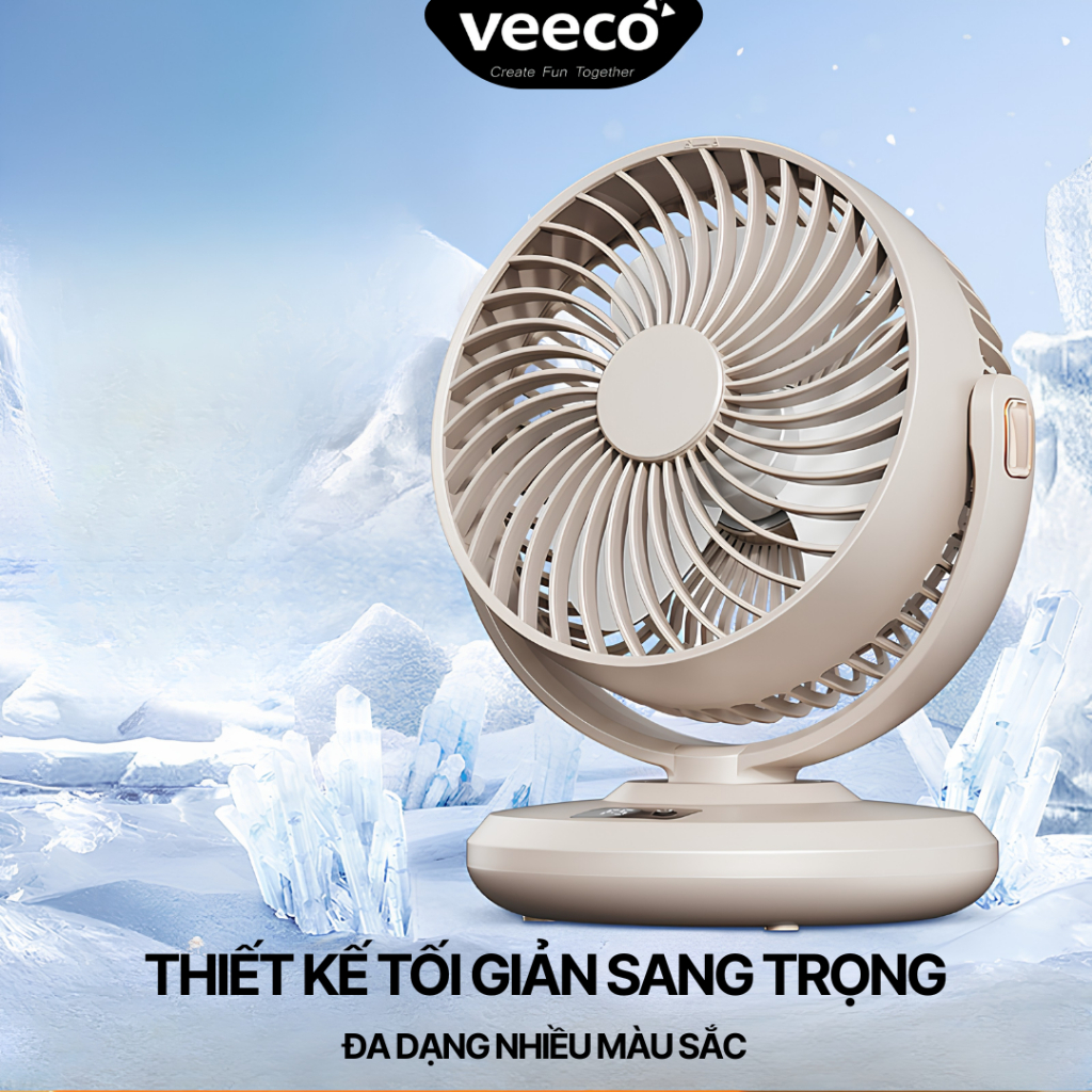 Quạt Mini VDF-268 Gió Siêu Mạnh Để Bàn, Treo Tường Tiện Lợi, Quay Gập 180 Độ Thời Gian Pin Dài | BigBuy360 - bigbuy360.vn